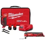 Milwaukee 2485-22-2426-20 M12 Fuel 12-Volt Lithium-Ion 1/4 in. Cordless Right Angle Die Grinder Kit with M12 Oscillating Multi-Tool