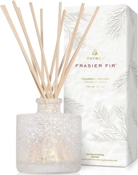 Thymes Frasier Fir Flocked Petite Reed Diffuser