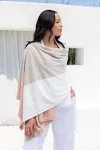 Dreamsoft Travel Scarf, Wrap and Shawl, Organic Cotton, Blush Colorblock