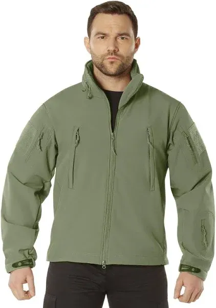 Rothco Tactical Soft Shell Waterproof Jacket Fleece Lined Military Army Hooded