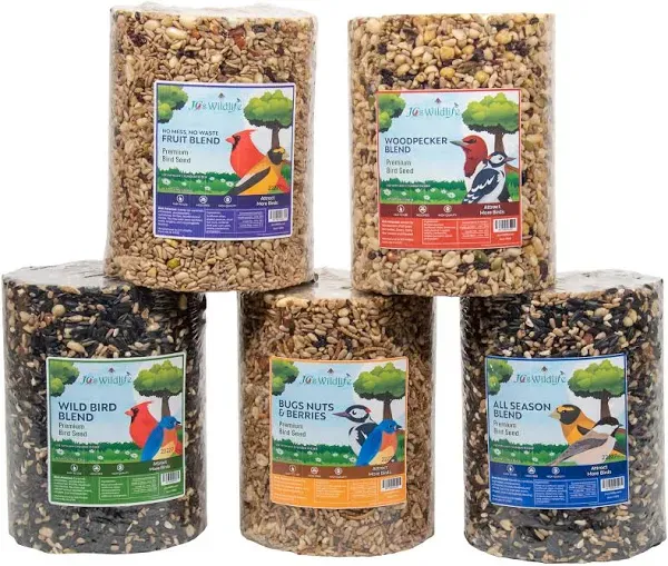 JCS Wildlife Premium Bird Seed Cylinder Variety Pack