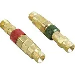 Regulator to Hose Quick Connect Fittings Set with Check Valves for Torch Weld...