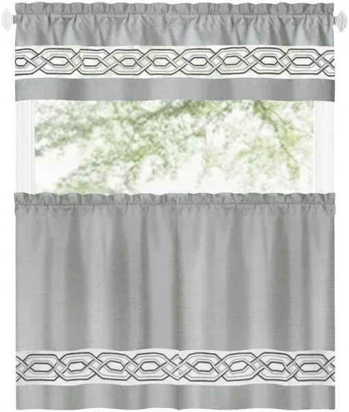 Achim Paige Tier and Valance Window Curtain Set