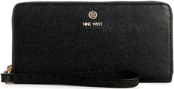 Nine West Women's Lockup Zip Around Wallet