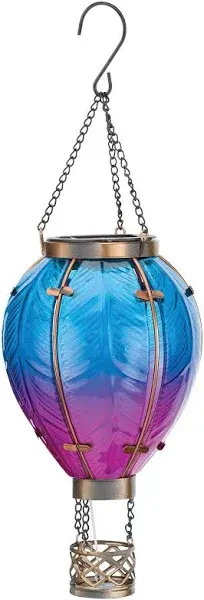 Regal Art & Gift Blue Hot Air Balloon Solar Lantern