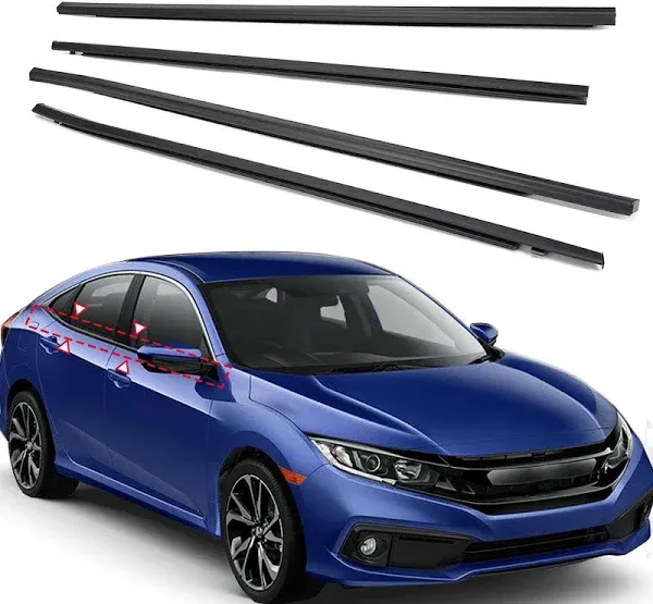 WZTEpeng Weatherstrip Window Seal for Honda Civic 4 Door Sedan (2016-2021)