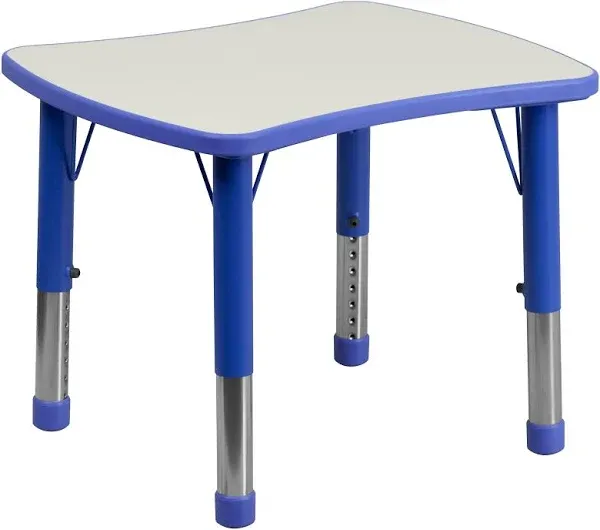 Flash Furniture Height Adjustable Rectangular Plastic Activity Table YU-YCY-098-RECT-TBL