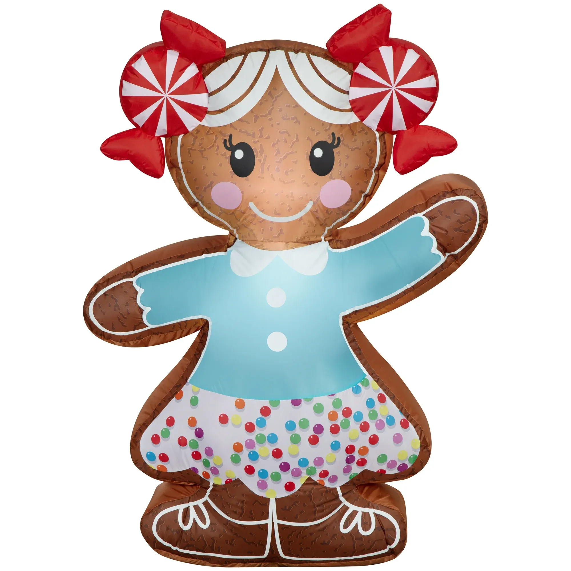 Christmas Airblown Inflatables Yard Decoration Gingerbread Girl, 4 ft