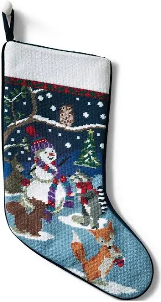 Lands' End Needlepoint Christmas Stocking