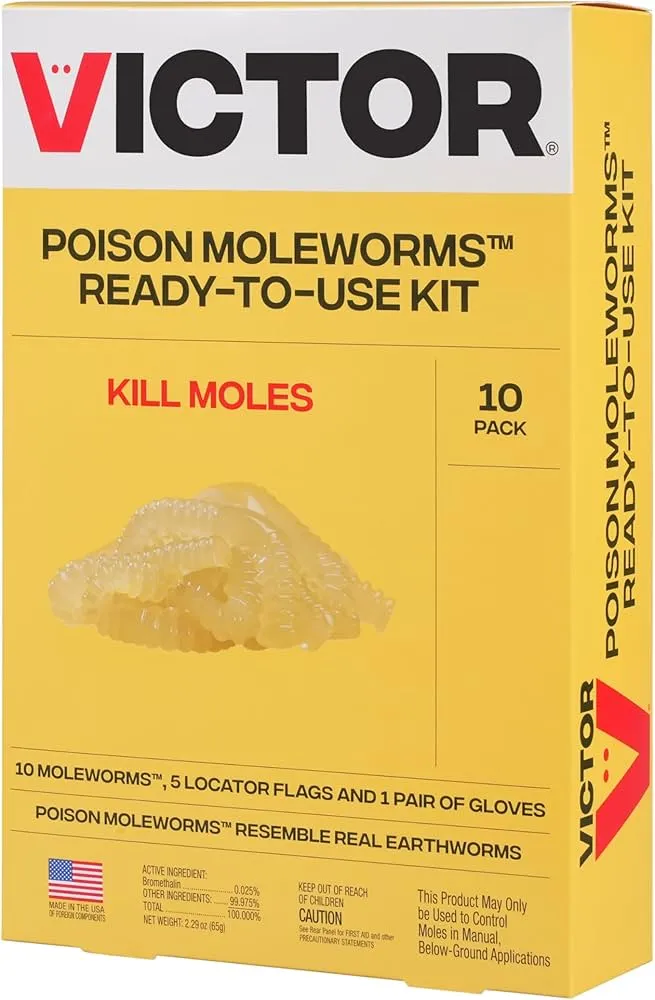 Victor Poison Moleworms 10 Pack