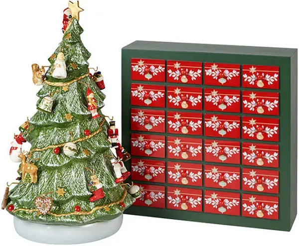 VILLEROY &amp; BOCH Christmas Toys Memory Advent Calendar 3D Tree w/Ornaments LAST!