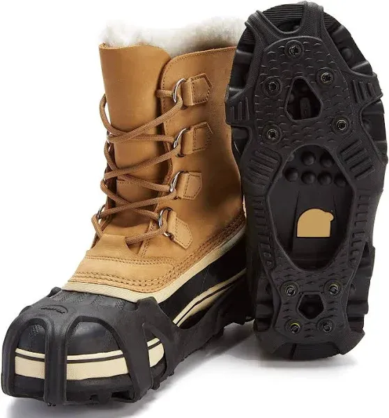 ICETRAX V3 HEX Winter Ice Grips for Shoes and Boots - Ice Cleats for Snow and Ice, StayON Toe, Reflective Heel