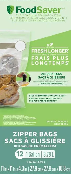 FoodSaver Vacuum Zipper Gallon Bags