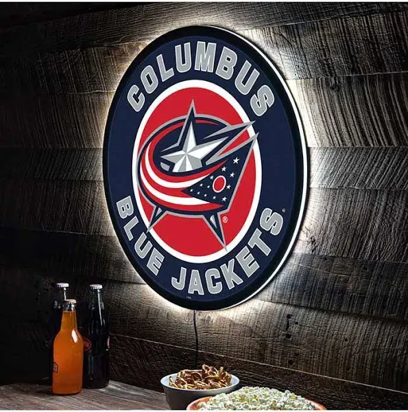 Rally House Columbus Blue Jackets LED Round Wall Decor