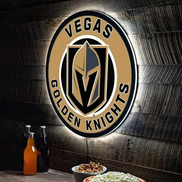 Vegas Golden Knights LED Round Wall Decor