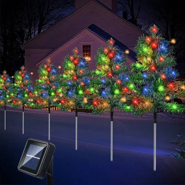 The Holiday Aisle 6pcs Solar Christmas Tree