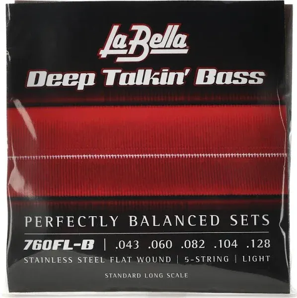 LaBella 760FL-S Stainless Steel Flat Wound Strings, 32&#034; Short Scale  43 - 104