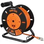 DEWENWILS Heavy Duty 80 ft. 14/3 SJTW 13 Amp Retractable Extension Cord Reel with 4 Grounded Outlets HCRB80C