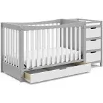 Graco - Remi 4-in-1 Convertible Crib and Changer - Pebble Gray/White