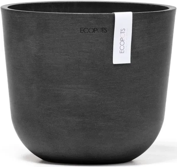 ECOPOTS Out/Indoor Oslo Planter Flower Pot, Dark Grey, 9.8" - Contemporary - Outdoor Pots And Planters - by Esbenshades Greenhouses | Houzz