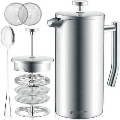 French Press Coffee Maker  Insulated Coffee Press Stainless