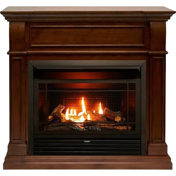 Duluth Forge Dual Fuel Ventless Gas Fireplace with Mantel DFS-300