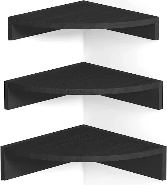 Latitude Run Set of 3 Floating Corner Shelf Wall Mount