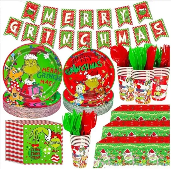 Tentaquil Christmas Party Supplies Tableware Set