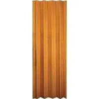 Via 36 in. x 80 in. Oak Vinyl Accordion Door with Hardware