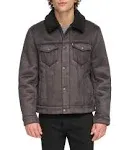 Levi's Men's Relaxed-Fit Faux-Shearling Trucker Jacket - Black