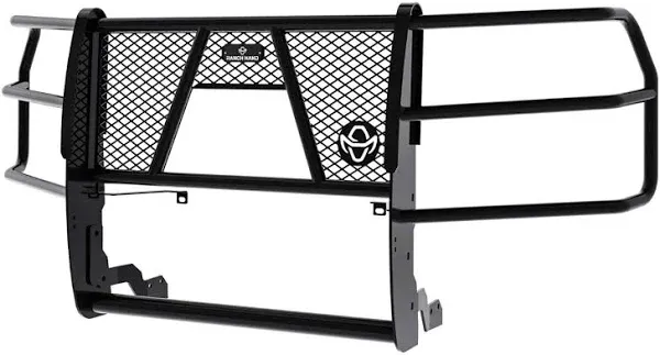 2020 Chevrolet Silverado 3500 HD Legend Series Carbon Steel Grille Guard, Powdercoated Black GGC201BL1 by Ranch Hand®