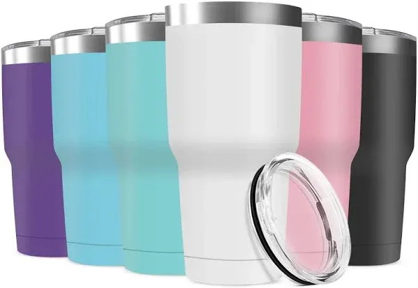 Deitybless 30oz Stainless Steel Travel Mug with Lid (6 Pack)