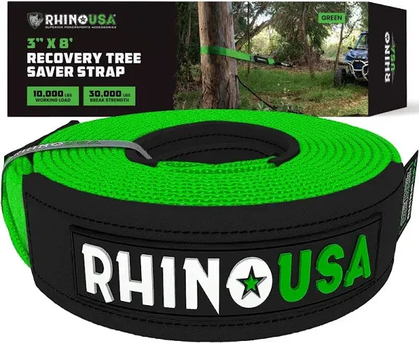 Rhino USA 3in x 20ft Ultimate Recovery Tow Strap