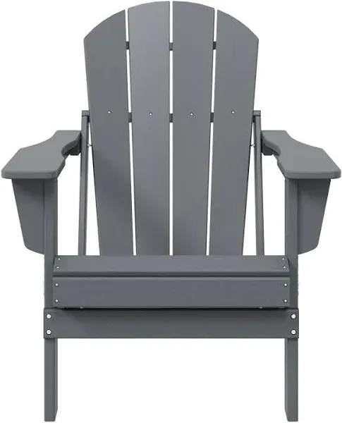 WestinTrends Outdoor Patio Folding Poly Adirondack Chair