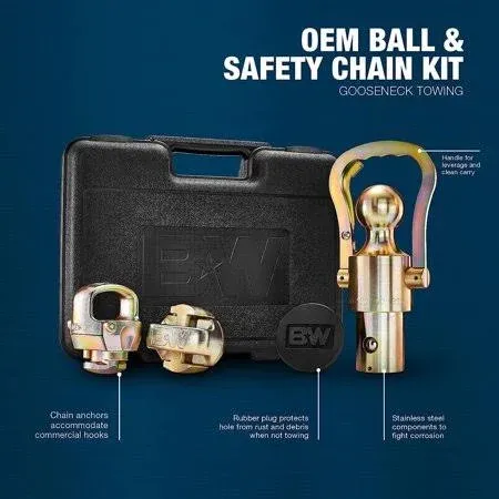 B&W GNXA2062 OEM Ball & Safety Chain Kit - Ram