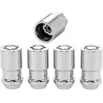 McGard Wheel Lock Nut Set - 4pk. (Cone Seat) 1/2-20 / 3/4 & 13/16 Dual Hex / 1.66in. Length - Chrome