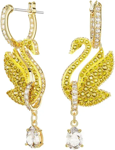 Swarovski Women's Iconic Swan Drop Earrings