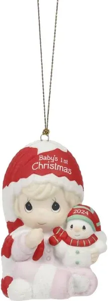 Precious Moments Baby's First Christmas Dated Girl Ornament