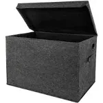 Sammy & Lou Charcoal Gray Solid Color Felt Toy Box