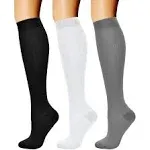 3 Pairs Compression Socks Stockings Sport Knee High Women Men Medical 20-30 mmHG