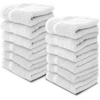 White Classic Luxury Cotton Washcloths