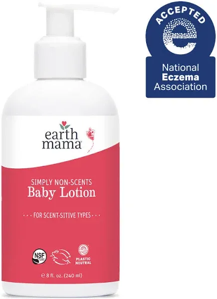 Earth Mama Organic Unscented Baby Lotion, 8 oz.