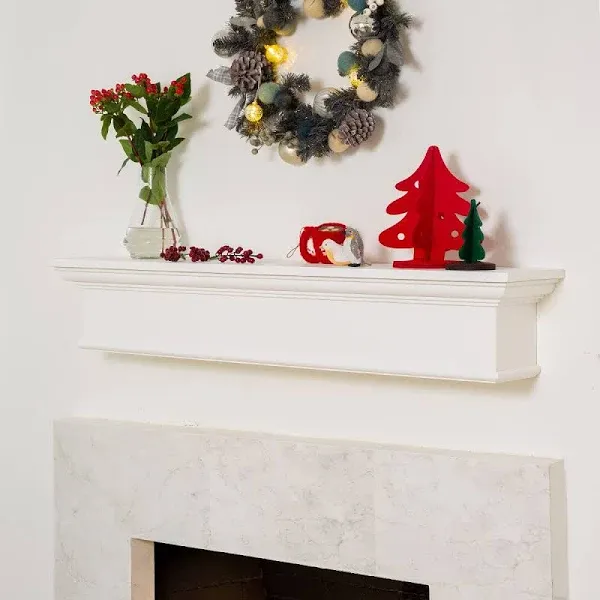 Aleezay Wood Fireplace Shelf Mantel Lark Manor Finish