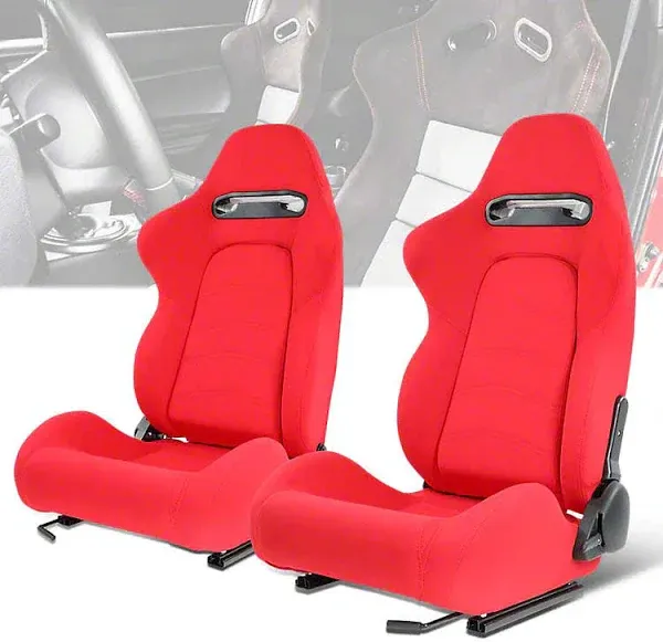 DNA Motoring Universal Reclinable Racing Seats