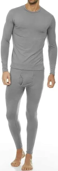 Thermajohn Long Johns Thermal Underwear for Men Crewneck Set