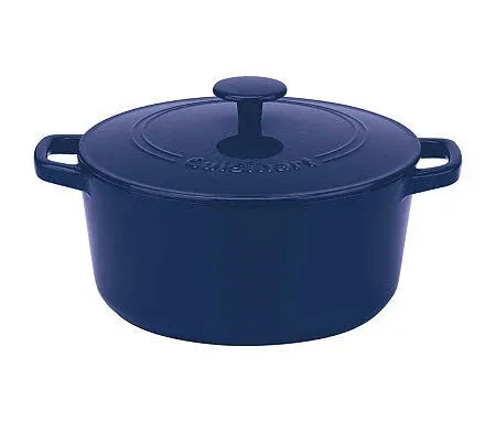 Pot - Enameled Cast Iron Casserole 5qt, Blue