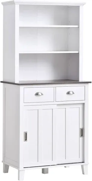 Homcom 67" Freestanding Buffet with Hutch