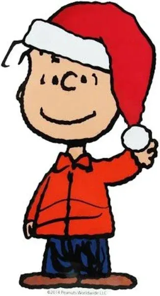 8 Peanuts Linus Wearing Santa Hat Jelz Christmas Window Cling