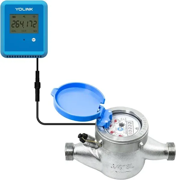 YoLink FlowSmart NSF Water Meter, Smart Water Usage Monitor and Water Leak Detection