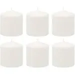 Stonebriar Collection Unscented Pillar Candles, White, 6-Pack, 3 in.